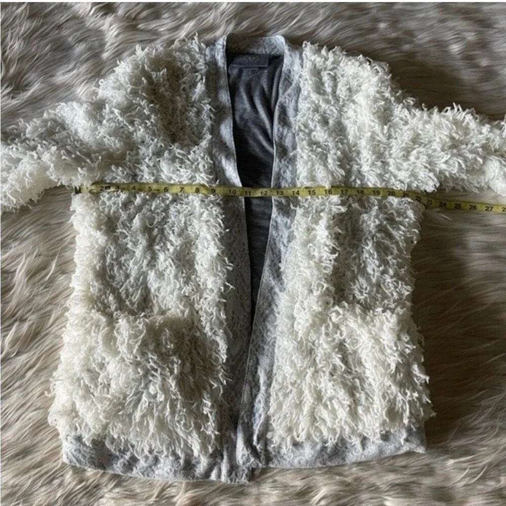 Anthropologie Vanessa Virginia French Alps Fuzzy Cardigan Sweater in White S/XS